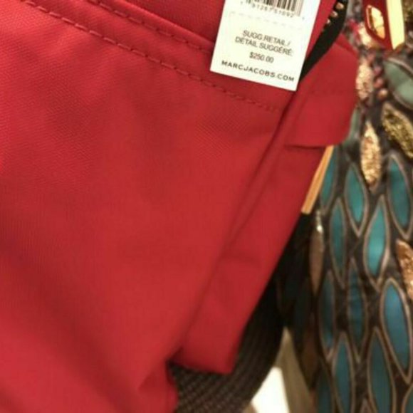 New Marc Jacobs Red nylon Backpack In Red main image 9